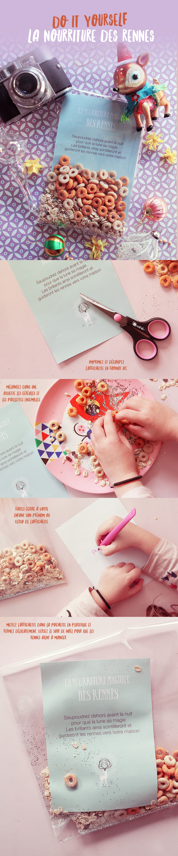 diy nourriture renne noel magique