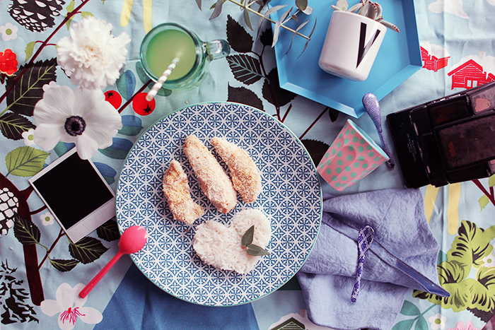 FOOD : Nuggets de poulet et riz thaï