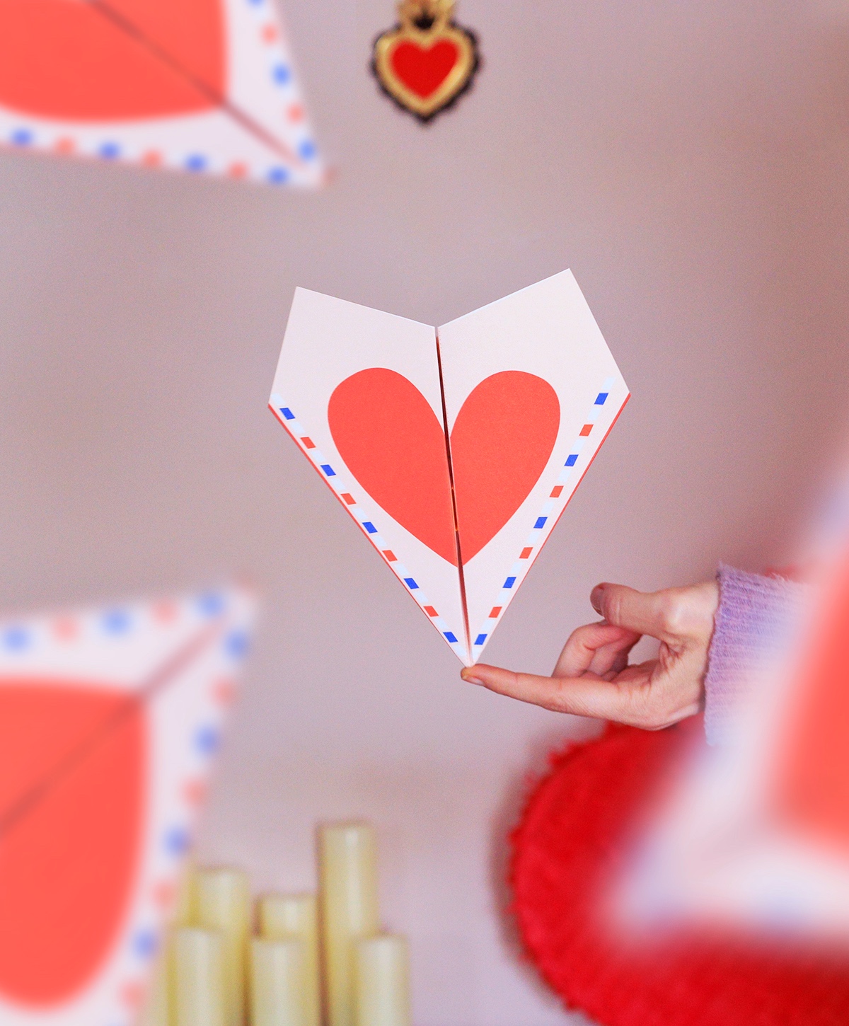 printable avion en paper love